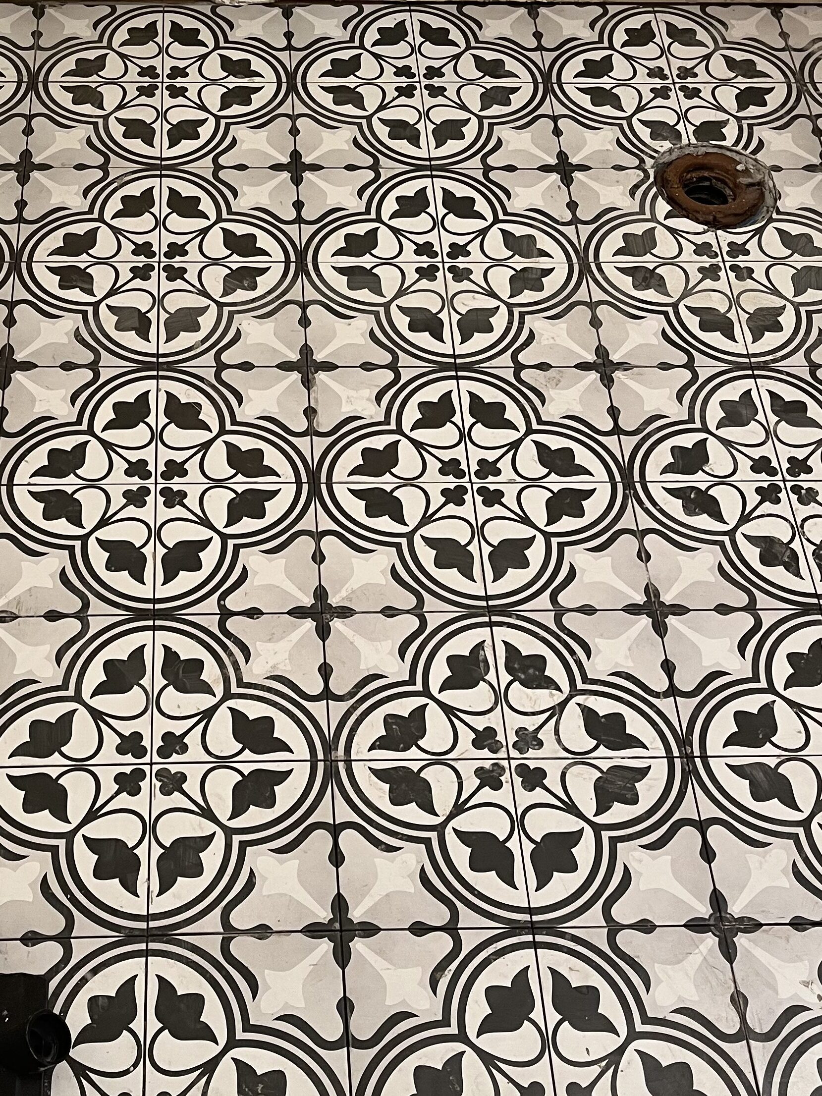 Bathroom Tile Floor Installed by Tussel Home Remodeling near Strongsville, Ohio