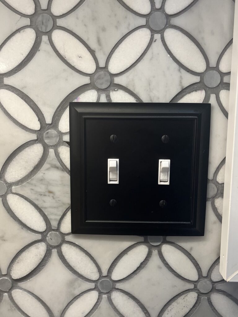 Double Toggle Light Switch installed by Tussel Home Remodeling's Handyman Division in Strongsville, Ohio