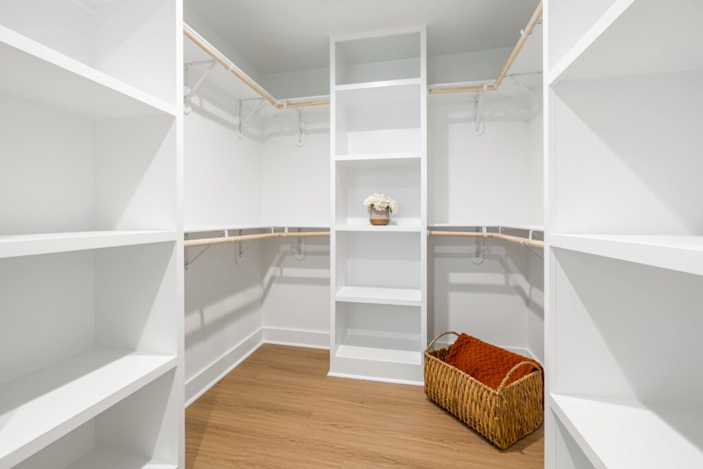 custom carpentry closet shelves similar to ones installed by Tussel Home Remodeling in Strongsville, Ohio